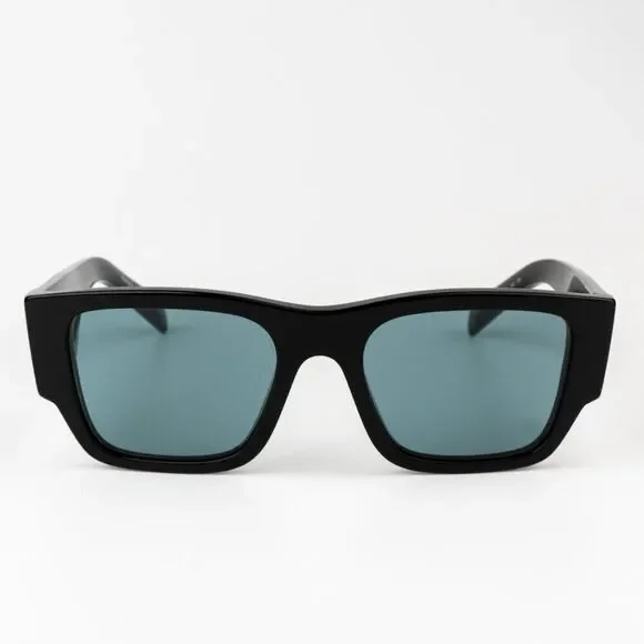 NEW Prada PR10ZSF 16K40K Black Petrol Green Square Unisex Sunglasses - Picture 3 of 11